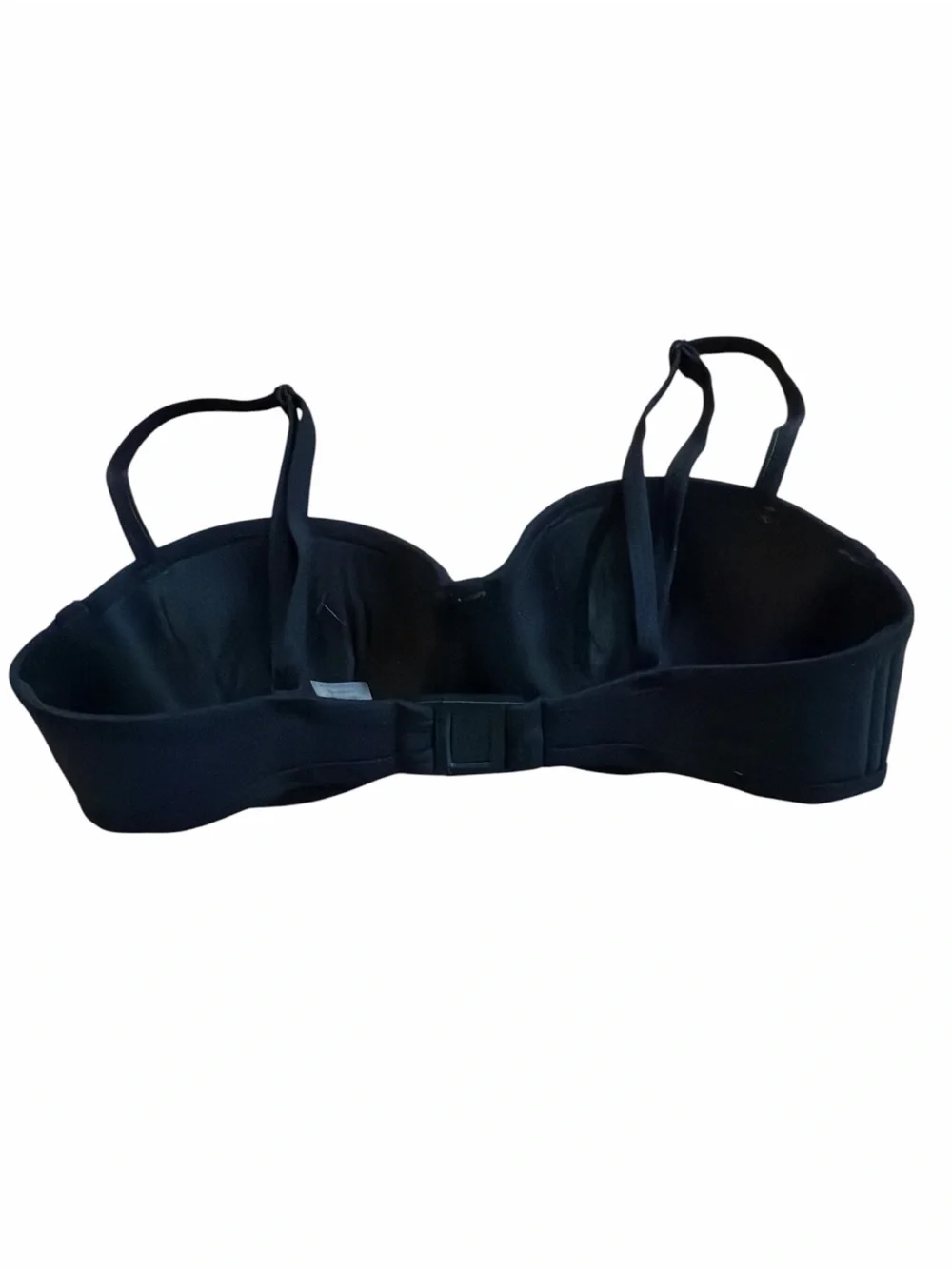 Triangl Swimwear Poppy Neoprene Black and Lime Green Bikini Top